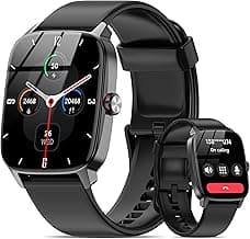 Smart Watch for Men & Women with Bluetooth Calling, 1.85" Touchscreen Fitness Tracker, Heart Rate & Sleep Monitor, 100+ Sports Modes, IP68 Waterproof, Compatible with Android & iOS