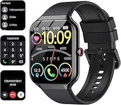 Smart Watch for Men Women, 1.96" Smartwatch (Answer/Make Call), IP68 Waterproof Fitness Tracker, 100+ Sport Modes, Heart Rate and Sleep Monitor, Pedometer, Smartwatches for Android iOS