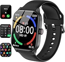 Smart Watch(Answer/Make Call), 1.85" HD Smartwatch for Women Men, Fitness Tracker with 100+ Sport Modes, IP68 Waterproof, Heart Rate/Sleep/Spo2 Monitor, Activity Tracker for Android and iPhone