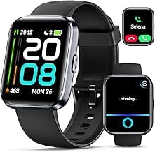Smartwatch for Women/Men, Compatible with Android & iPhone, 1.8'' Fitness Tracker Watch with Alexa, Call & Notification Alerts, Heart Rate & Sleep Monitor, 120 Sports Modes, Waterproof Smart Watch