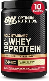 Optimum Nutrition Gold Standard 100% Whey Protein Powder, Vanilla Ice Cream, 0.68 Pound (Pack of 1)