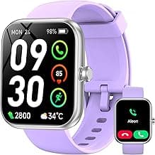 Smart Watch with Alexa Built-in‌, 1.83" HD Fitness Tracker with Bluetooth Calls/Messages, IP68 Waterproof, 120+ Sports Modes, 24/7 Heart Rate/Sleep Smartwatch Compatible with iOS/Android (Purple)