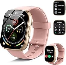Smart Watch for Women, 1.95" HD Touchscreen Fitness Tracker with Bluetooth Calling, Fitness Watch with 110+ Sports Modes/Heart Rate/Sleep Monitor, IP68 Waterproof Smartwatch for Android iOS, Pink