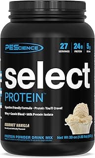 PEScience Select Protein Powder, Whey and Casein Blend, Clean Protein Powder for Women and Men, Low Calorie, Low Carb, Keto Friendly, Gluten Free, Gourmet Vanilla, 27 Servings